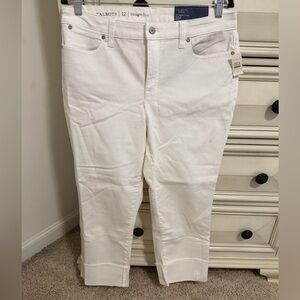 Talbots Flawless Mid-Rise Crop Straight Jean